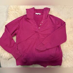 Magenta Pullover Sweatshirt